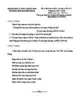 Đề kiểm tra chất lượng giữa kì I năm học 2015  2016 môn Ngữ văn - Khối 12